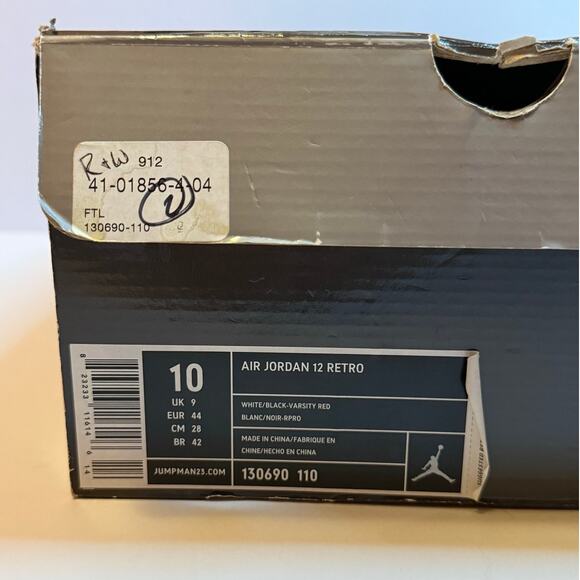 Air Jordan 12 Retro Cherry  2009 130690-110  Men's Size:10 EXCELLENT CONDITION - Picture 6 of 7